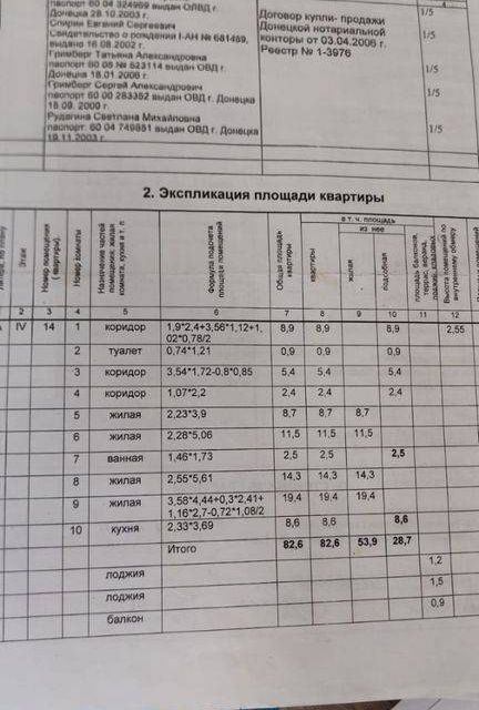 Продаётся 4-комнатная квартира, 82.6 м²