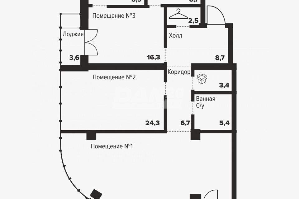 Продаётся 2-комнатная квартира, 127.3 м²