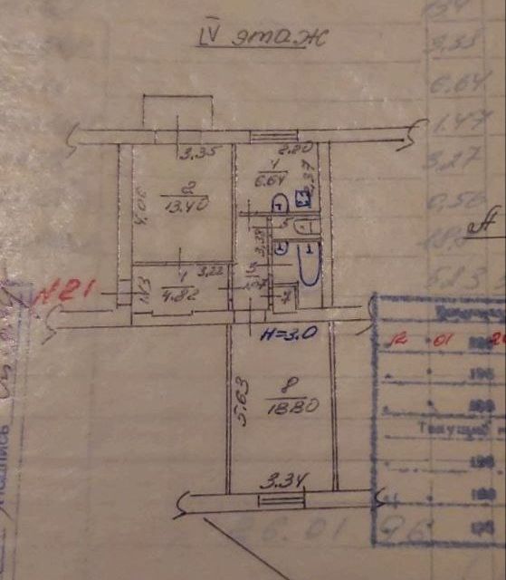 Продаётся 2-комнатная квартира, 52 м²