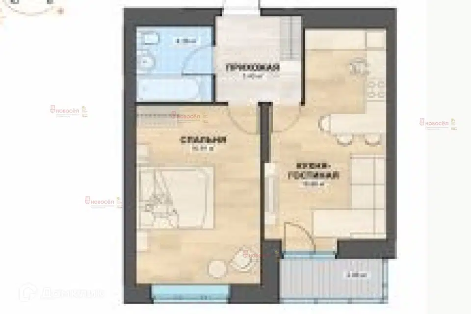 Сдаётся 2-комнатная квартира, 65 м²