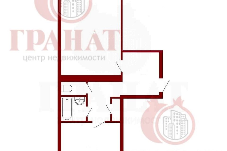 Продаётся 1-комнатная квартира, 40.2 м²