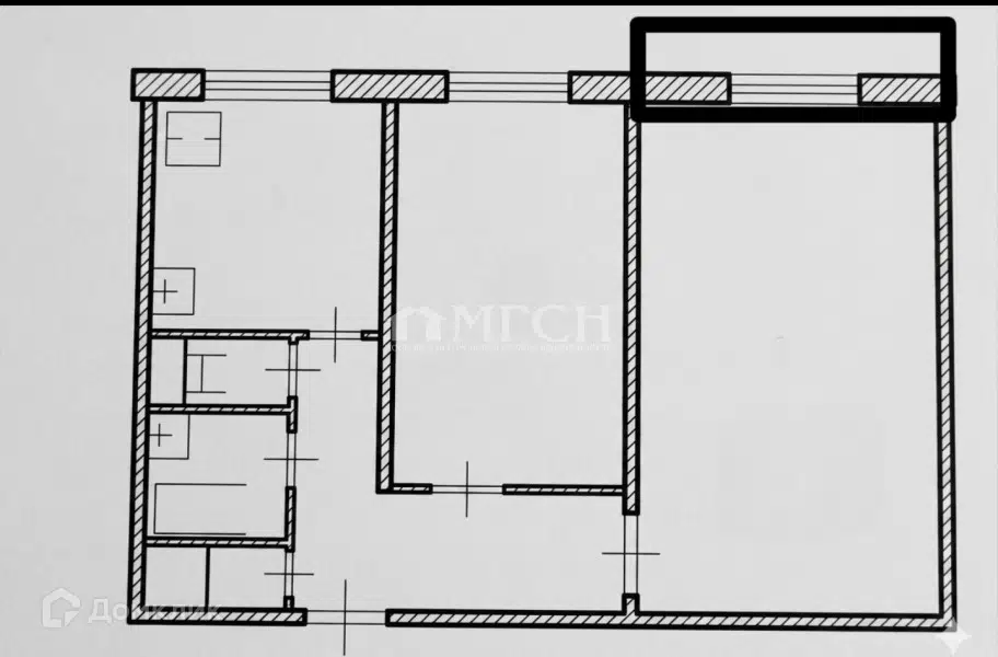 Продаётся 2-комнатная квартира, 45.2 м²