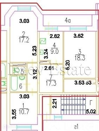 Продаётся 3-комнатная квартира, 76 м²