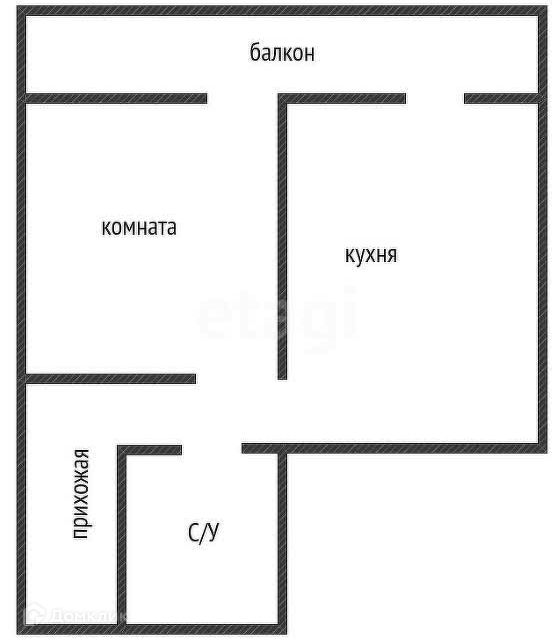 Продаётся 1-комнатная квартира, 41.7 м²