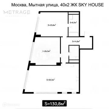 Продаётся 3-комнатная квартира, 130.8 м²