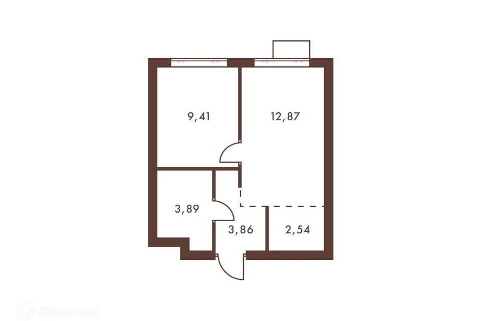 Продаётся 2-комнатная квартира, 32.57 м²