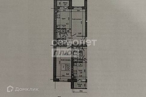 Продаётся 2-комнатная квартира, 49 м²