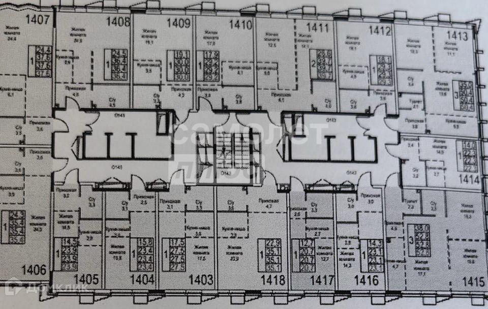 Продаётся 1-комнатная квартира, 36.4 м²