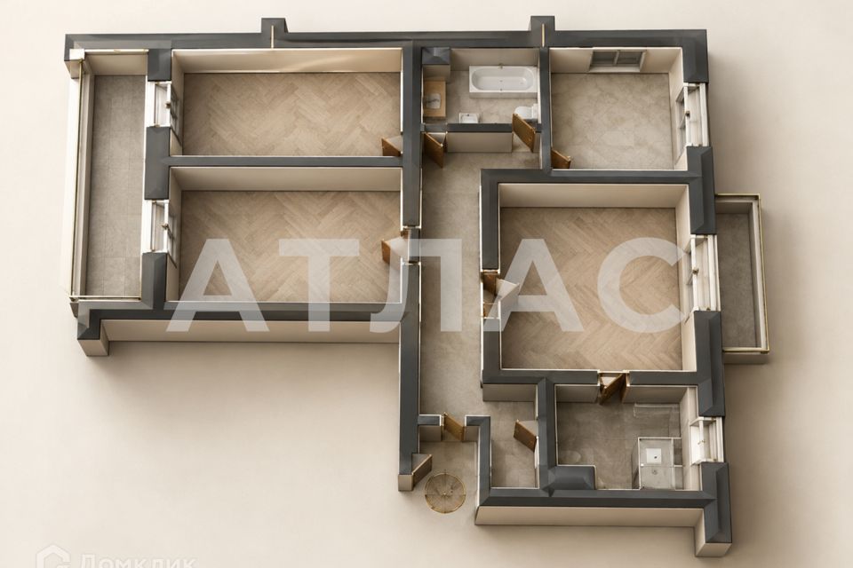 Продаётся 4-комнатная квартира, 78 м²