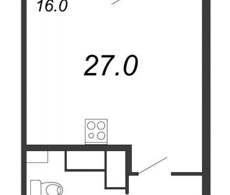 Продаётся студия, 27.2 м²