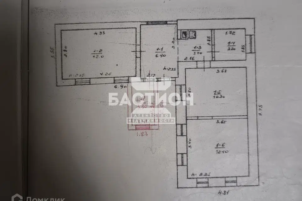 Продаётся 1-этажный дом, 51.8 м²