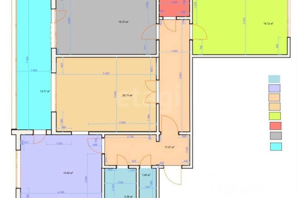 Продаётся 3-комнатная квартира, 107 м²