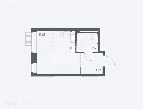 Продаётся студия, 21.75 м²