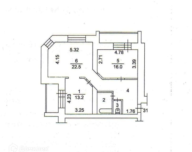 Продаётся 2-комнатная квартира, 70.5 м²