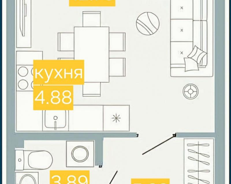 Продаётся студия, 27.14 м²