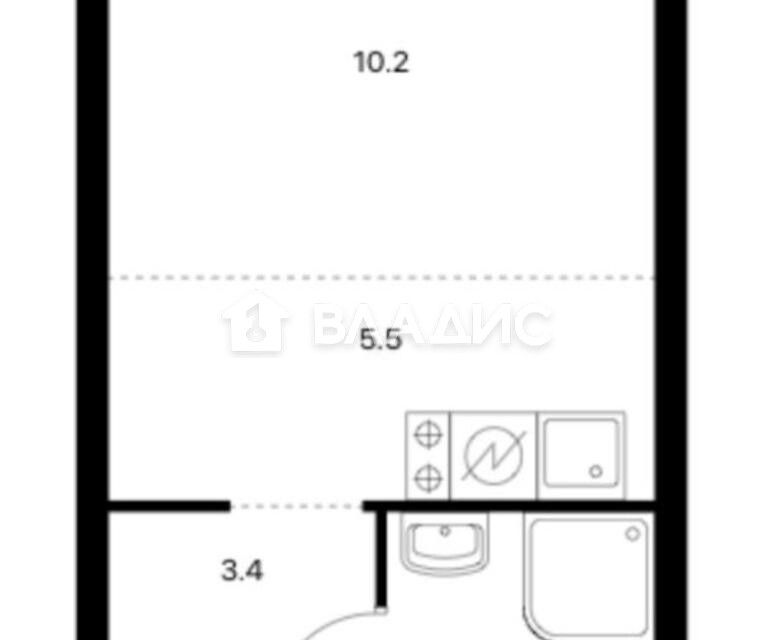 Продаётся студия, 22.6 м²