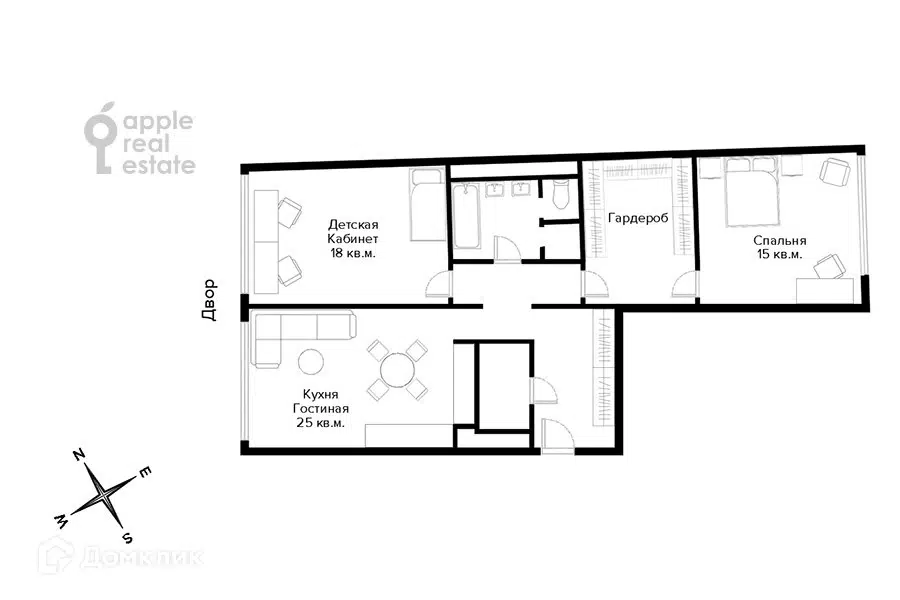 Продаётся 3-комнатная квартира, 100 м²
