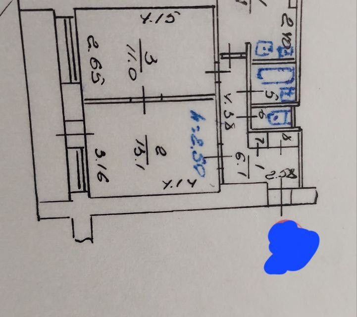 Продаётся 2-комнатная квартира, 40 м²