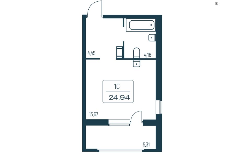Продаётся студия, 22.3 м²