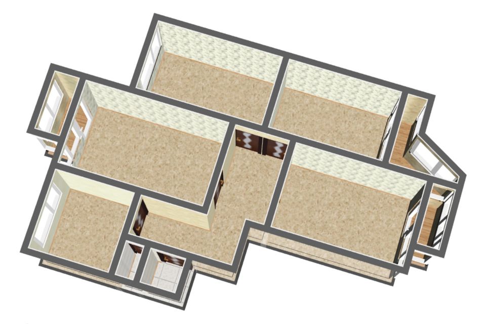 Продаётся 4-комнатная квартира, 96.5 м²
