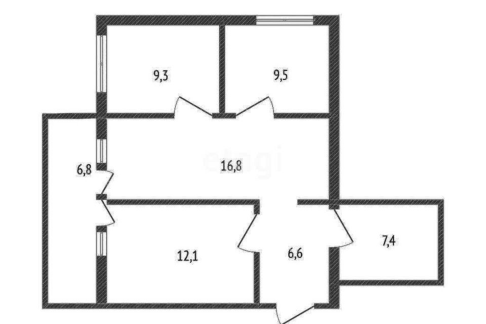 Продаётся 2-комнатная квартира, 72 м²