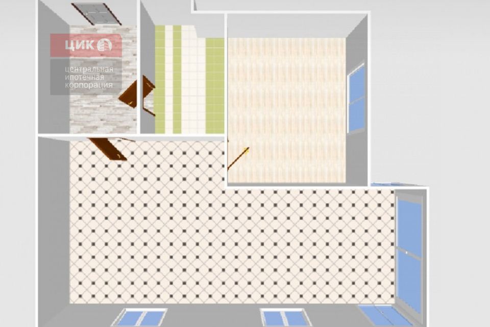Продаётся 1-комнатная квартира, 40.42 м²