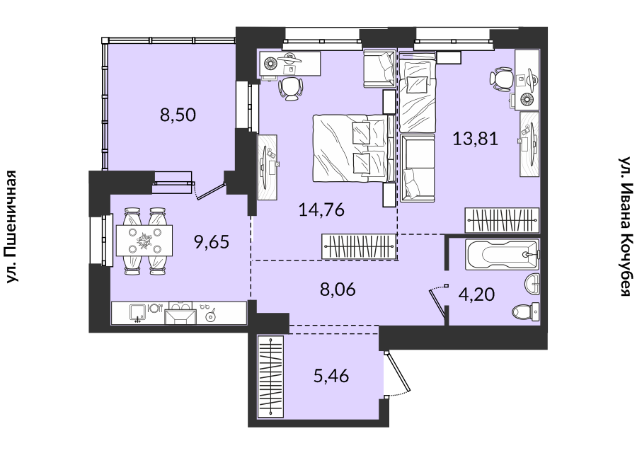 Продаётся 3-комнатная квартира, 64.44 м²