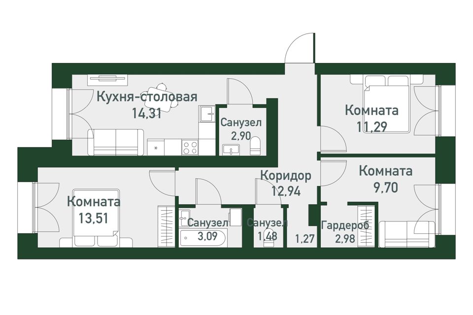 Купить 3-Комнатную Квартиру в жилом комплексе Горки (Екатеринбург) - 8 объявлени