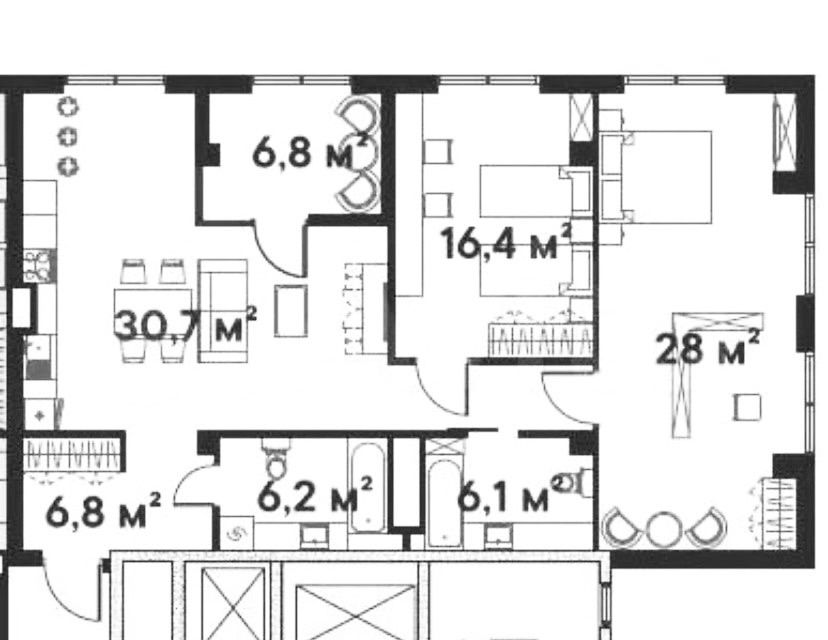 Продаётся 3-комнатная квартира, 99 м²