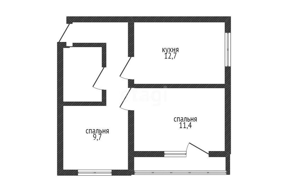 Продаётся 2-комнатная квартира, 48.9 м²