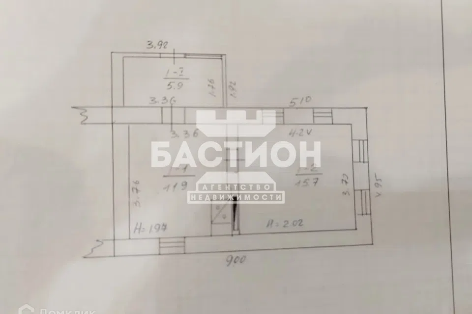 Продаётся 1-этажный дом, 55 м²