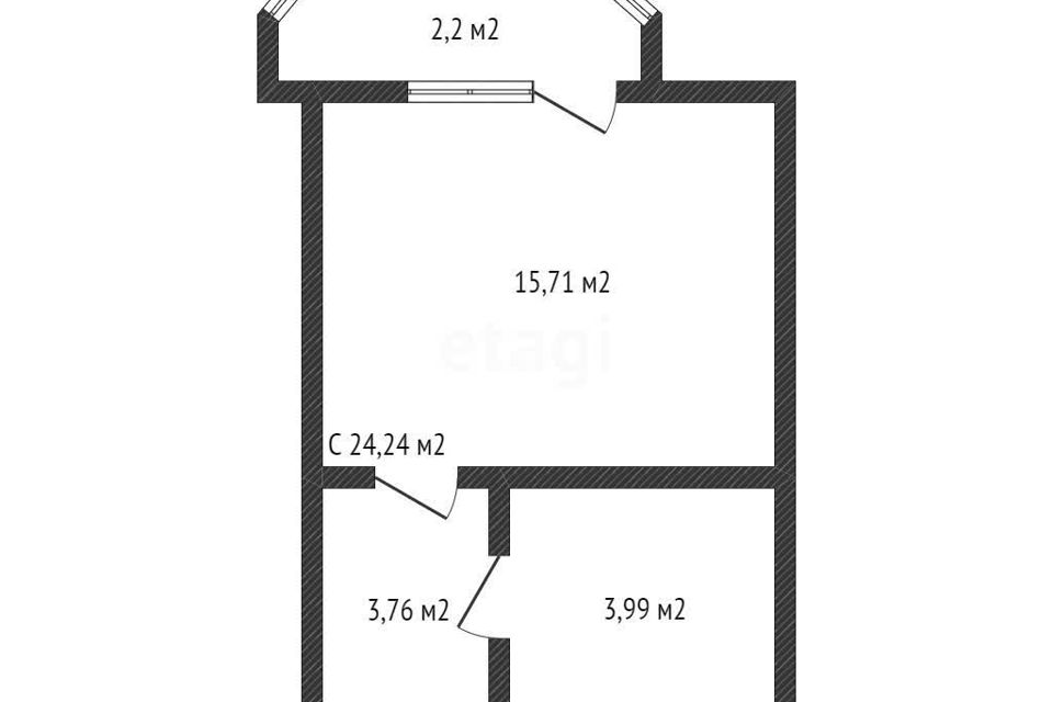 Продаётся студия, 23 м²