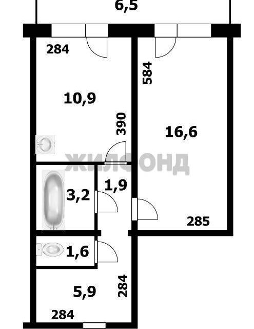 Продаётся 1-комнатная квартира, 40 м²