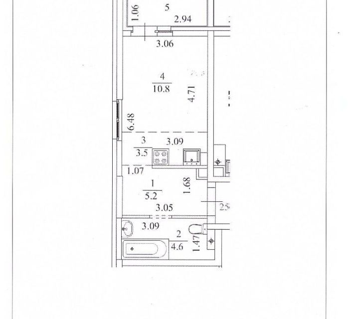 Продаётся студия, 24.7 м²