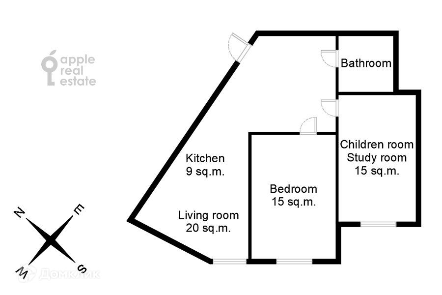 Сдаётся 3-комнатная квартира, 69 м²
