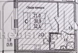 Продаётся студия, 30.2 м²