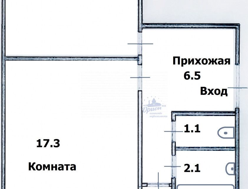 Продаётся 2-комнатная квартира, 50.1 м²