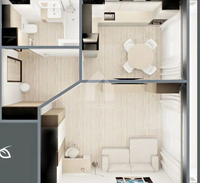 Продаётся 1-комнатная квартира, 39.1 м²