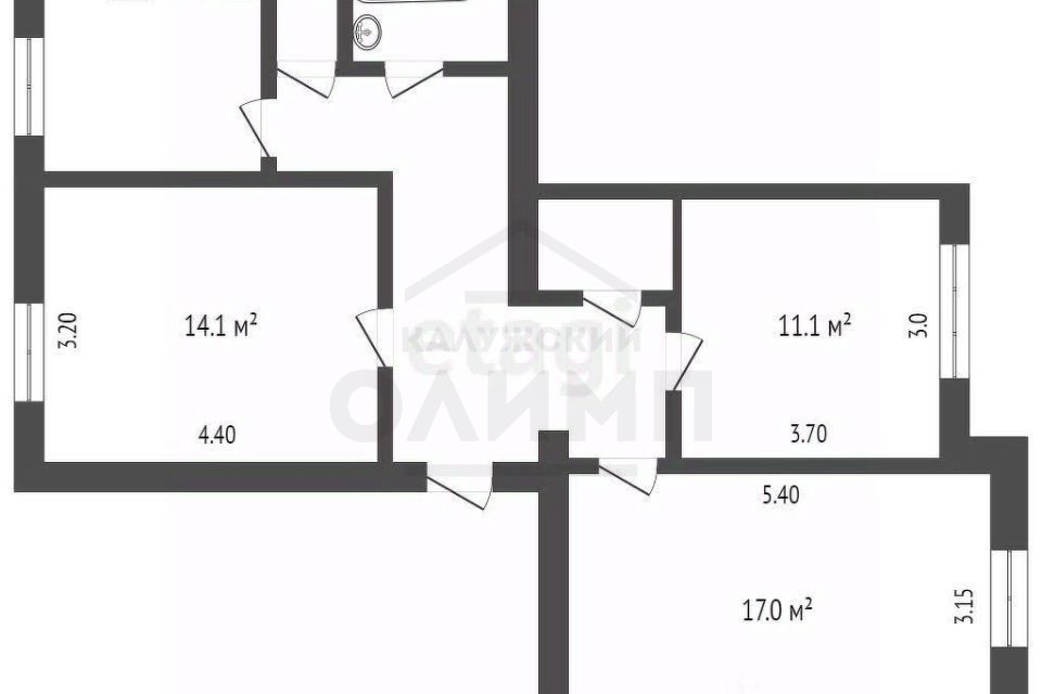 Продаётся комната в 3-комн. квартире, 11.1 м²