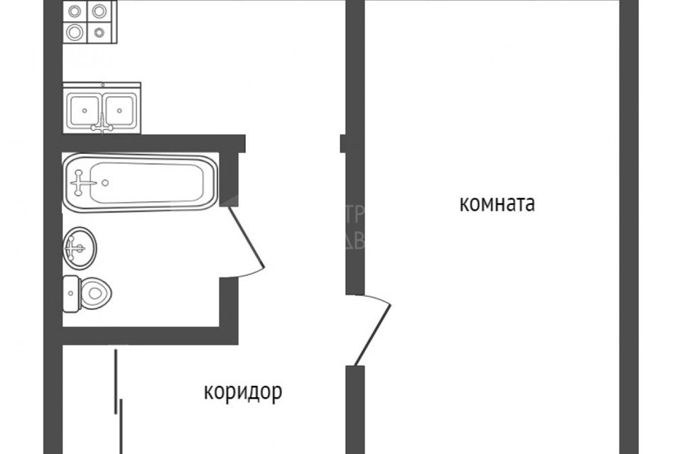 Продаётся 1-комнатная квартира, 32 м²