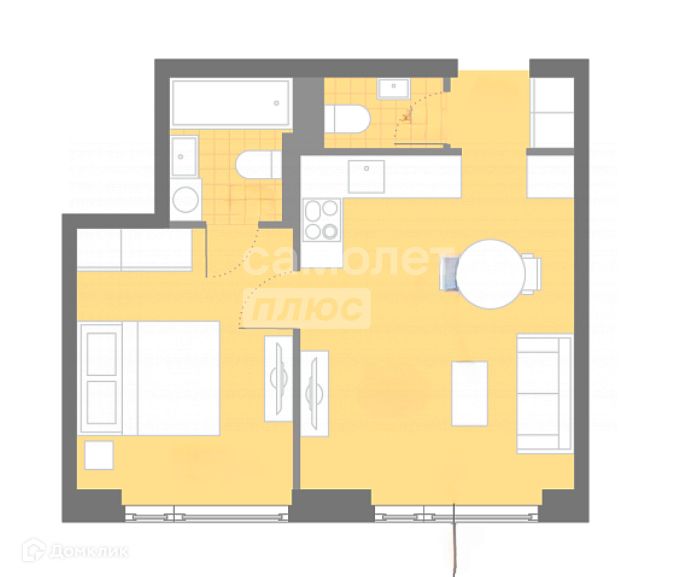 Продаётся 1-комнатная квартира, 36.2 м²