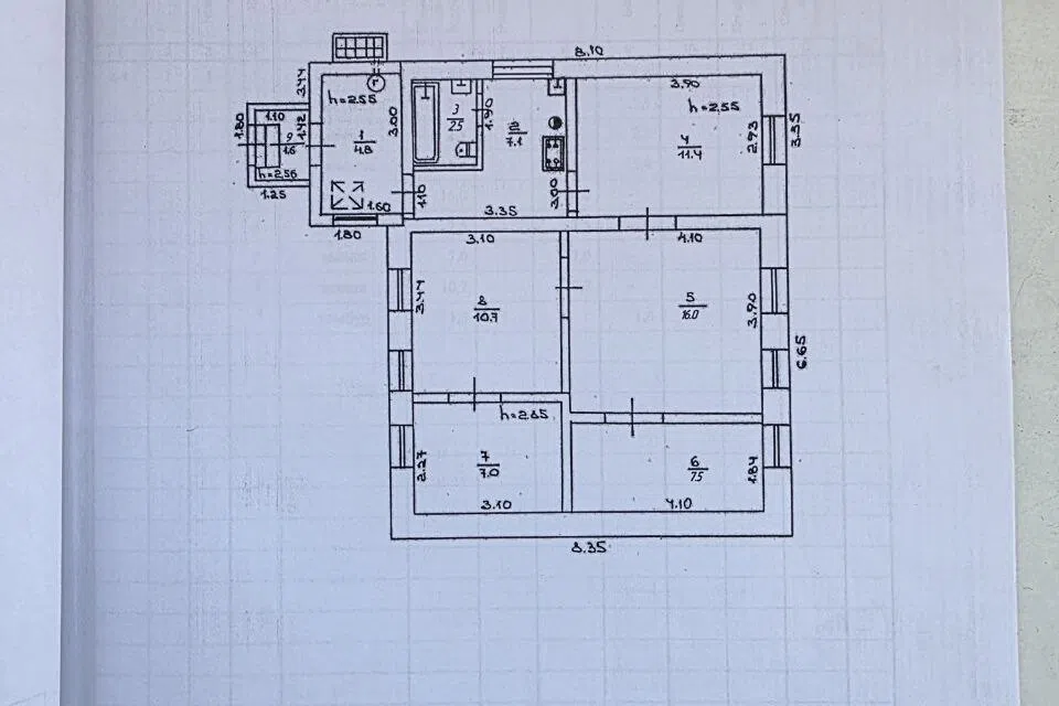 Продаётся 1-этажный дом, 69 м²