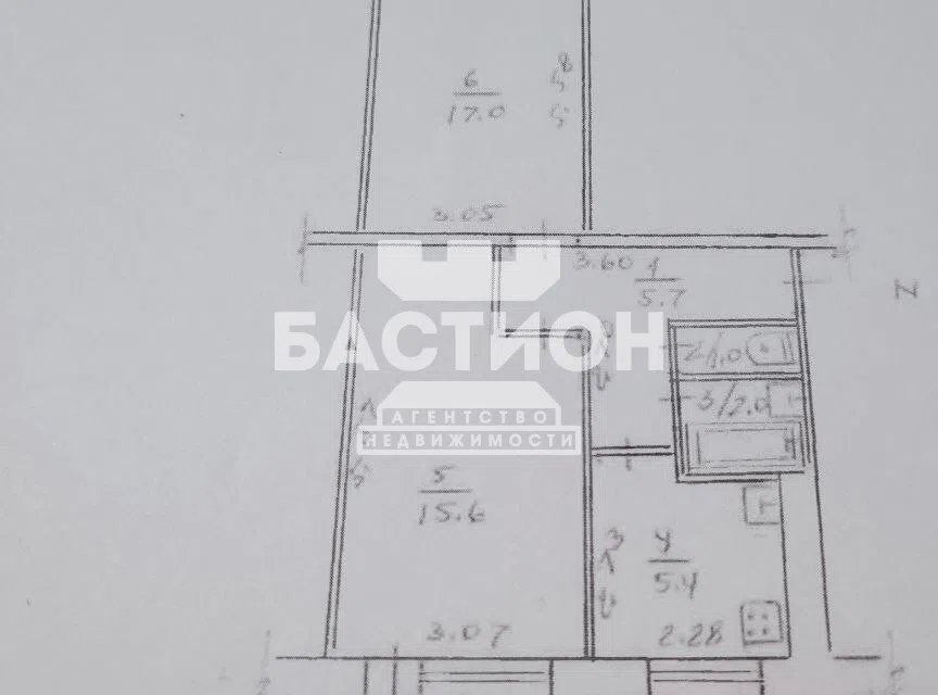 Продаётся 2-комнатная квартира, 46.7 м²
