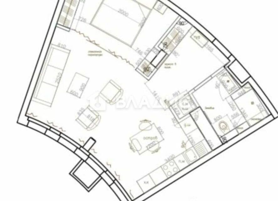 Продаётся 2-комнатная квартира, 60.3 м²