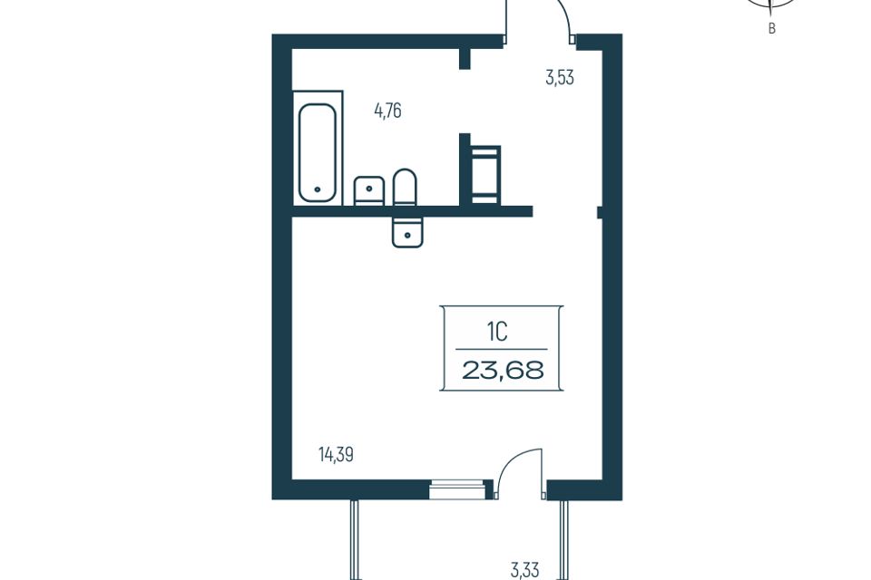 Продаётся студия, 22.1 м²