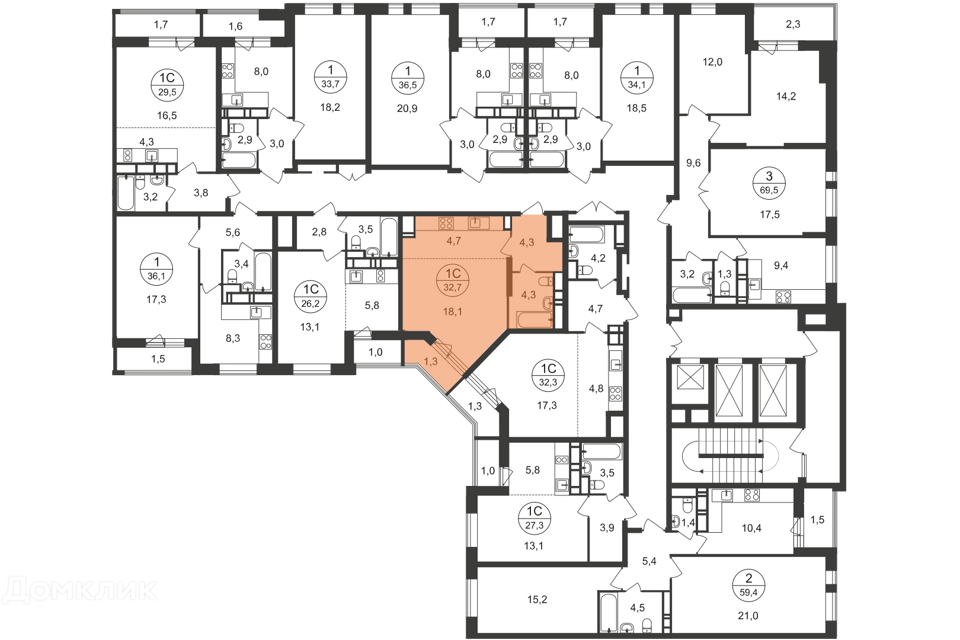 Типовые планировки 3 комнатных квартир (51 фото)