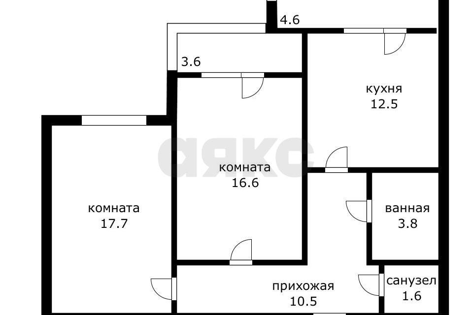 Продаётся 2-комнатная квартира, 70 м²