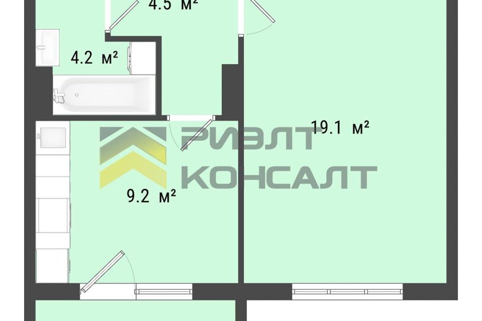 Продаётся 1-комнатная квартира, 37 м²