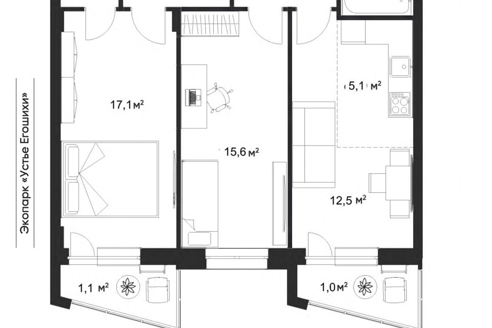 Продаётся 3-комнатная квартира, 75.1 м²