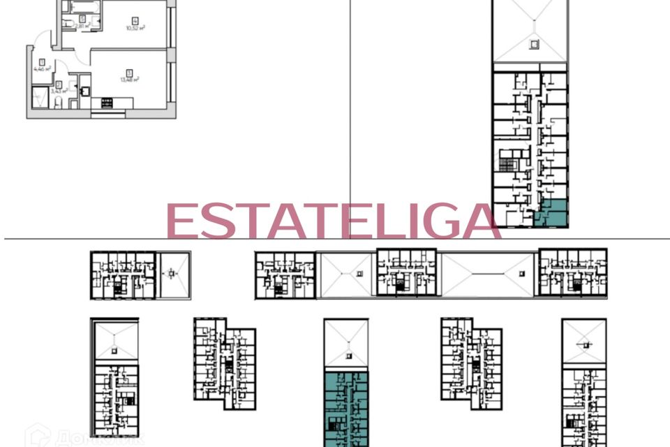 Продаётся 1-комнатная квартира, 34.7 м²